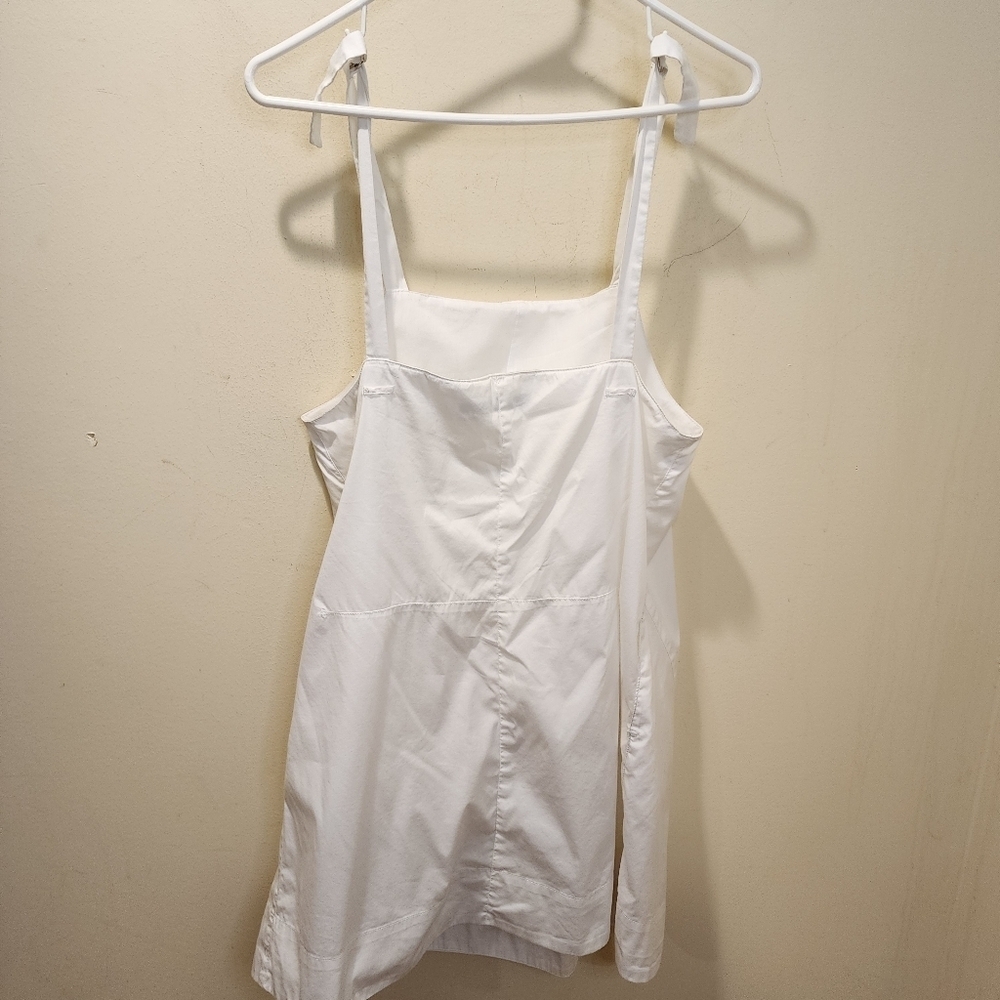 ZARA BASIC White Romper Mini dress with pockets size M - Picture 13 of 14